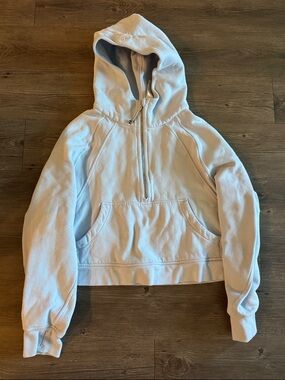 Lululemon Cropped Light Blue Hoodie Pullover